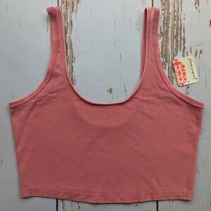 FP Movement by Free People Dusty Rose Scoop Neck Crop Top Sz M